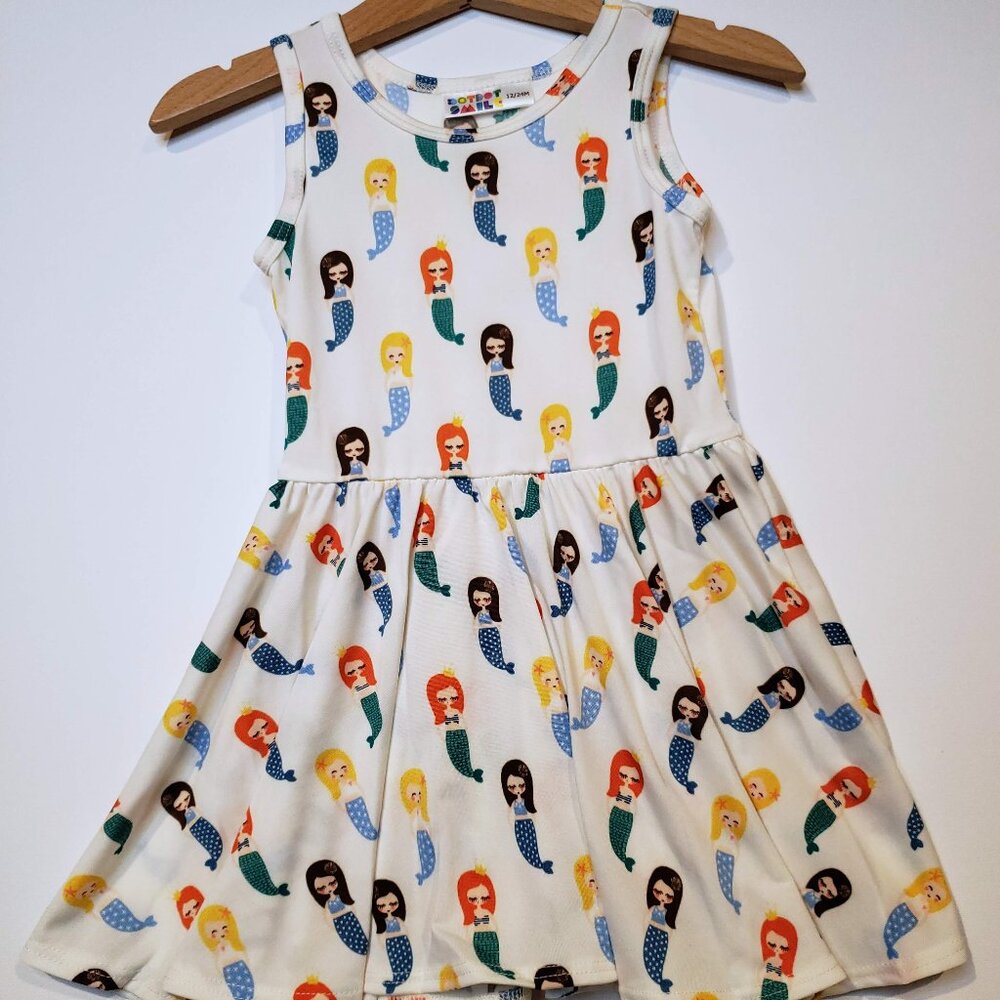DotDotSmile 12-24 month Tank Dress - Mermaid Print